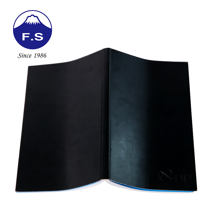 Recycled Softcover A5 Black Cardboard Notebook