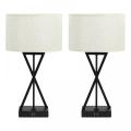 Modern 3 Way Dimmable X Shaped Bedside Lamps