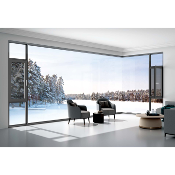 Schlankes minimalistisches Casement-Fenster mit Versiegelungen von Kfz-Qualität