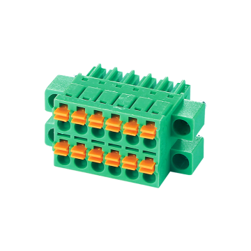 Double Row 3.5/3.81mm Screwless Pluggable Terminal Block with Ears 15EDGKNHM