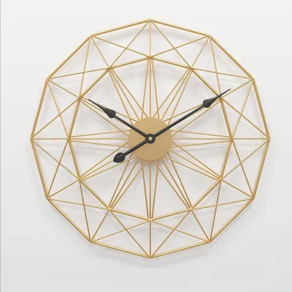 Nordic 60cm Geometric Wall Clock - Home Decor