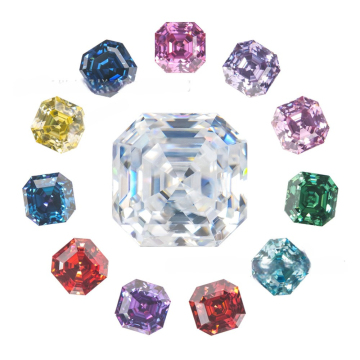 Wholesale Custom Moissanite Stone High Quality Varisized Color Asscher Cut Loose