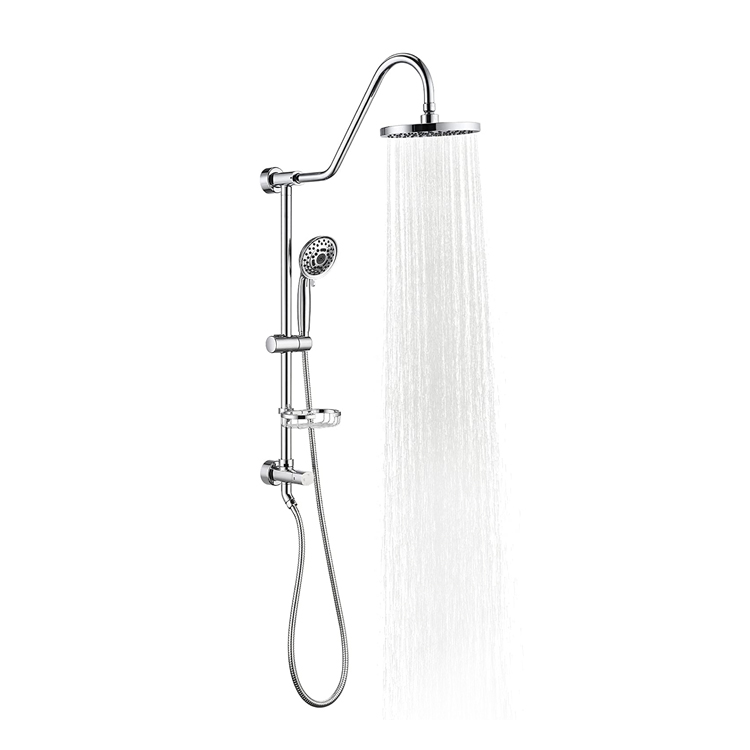 Height of Rain Shower Head Mixer Rail Fixture Set