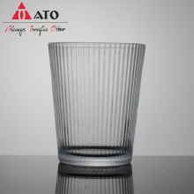 Nordic Style Strip Glass Clear Ribbed Glass Cup