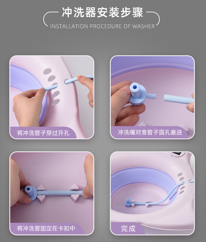 Thermometer Sitz Bath Toilet Seat Bathtub for Hemorrhoids