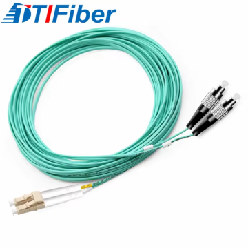 LC to FC Multimode OM3 Duplex 2.00mm 10M Optical Fiber Patch Cord LSZH Jacket