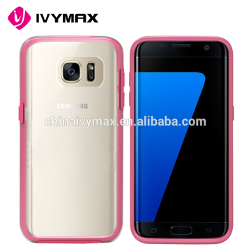 Soft clear transparent TPUcell phone accesories for Samsung galaxy S7 Edge