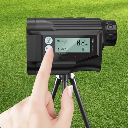 Customizable 6X Laser Golf Rangefinder with LCD Display and Voice Annunciation