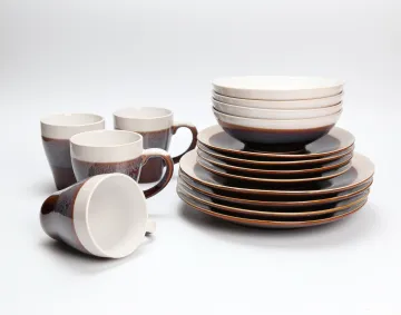 16pc full dinner set Glazed stonewear