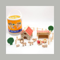 Conjunto de alimentos de juguete de madera, juguetes de madera clásicos para niños pequeños