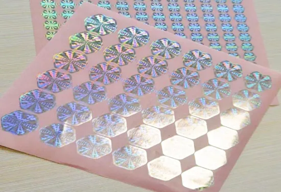 3D security Custom transparent hologram stickers