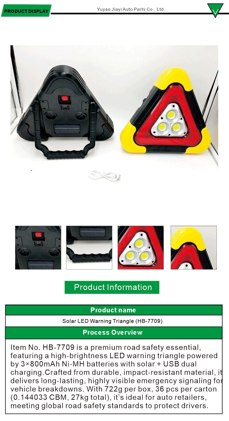 Portable LED Warning Triangle