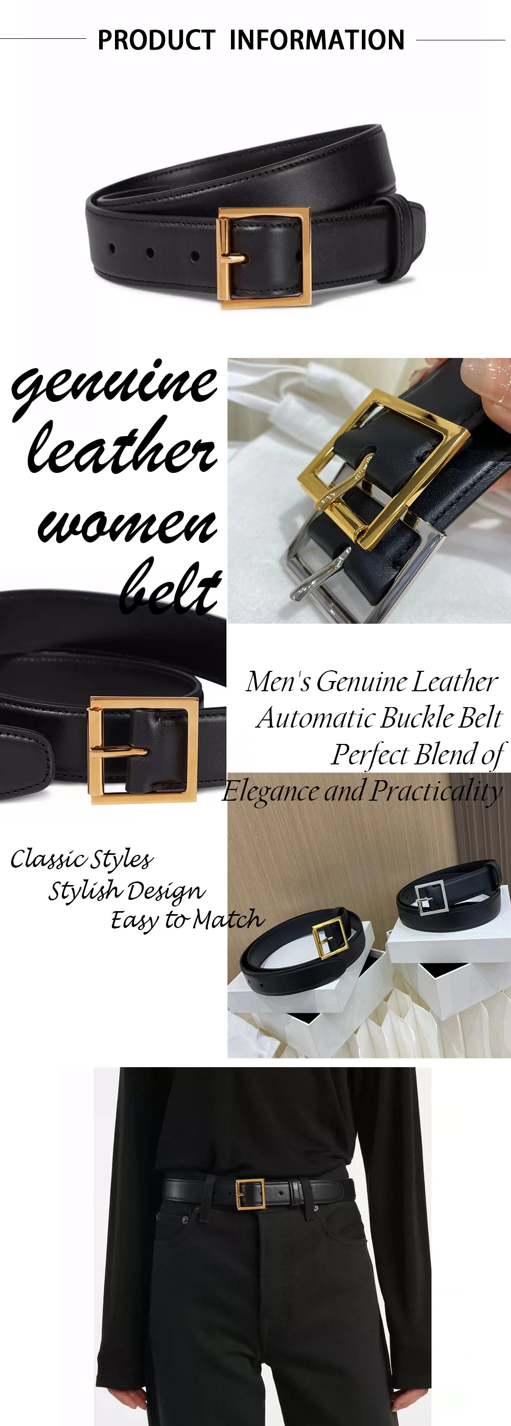 Genuine Leather Women Belt