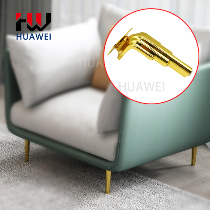 الجملة 160mm ضوء فاخر الذهب أرجل أريكة معدنية