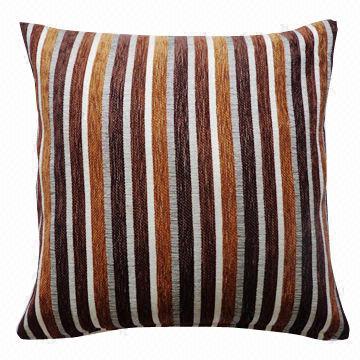Comfortable Stripe Chenille Cushion/Pillow, Made of Polyester