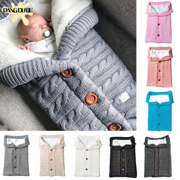 Baby Sleeping Bag for Children Knitted Wool Envelope for Newborns Envelope In Stroller Baby Sleep Sack Winter Bag Baby Sleepsack