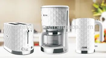 Special Kitchen Appliance Breakfast Set Coffee Maker, Toaster, Kettle with Diamond Design