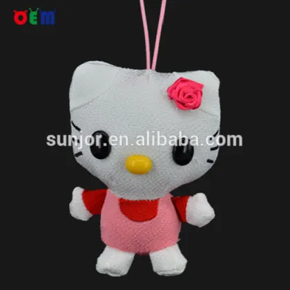 Promotional hello kitty kids toys keychain soft toys hello kitty plush toy