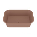 Modern Grey Concrete Wash Basin with Textured Surface - Rectangular Bathroom Sink - OEM New Model