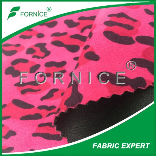 manufacture China high quality animal skin print micro suede for shoes