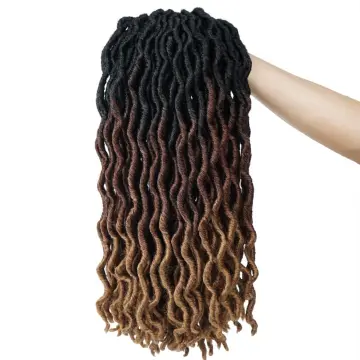 private label Gypsy Faux Locs Crochet Braids Hair Pre-Looped Goddess Faux Locs Wavy Twist Hair Dreadlocks Nu Locs Synthetic