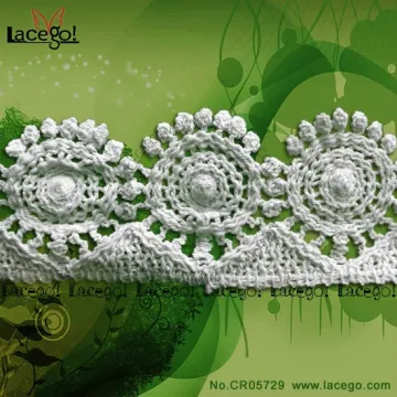 Stretch Colorful Cotton Hand Made crochet Lace