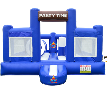 Commercial Grade PVC Blue Mini Inflatable Jumping Castle Trampoline for Kids' Party Play