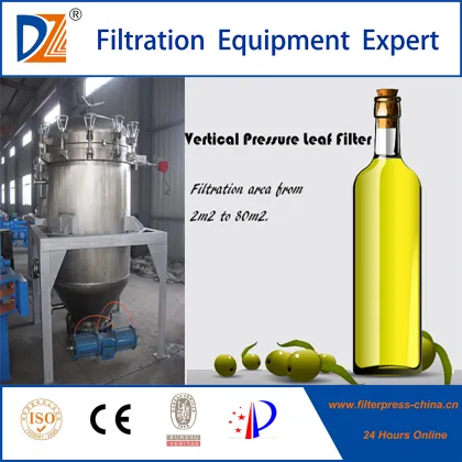 Edible Olive Oil Pressure Leaf Filter for Refining