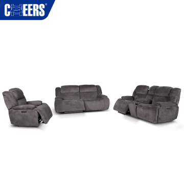 MANWAH CHEERS Electric Fabric Power Headrest Recliner Sectional Sofa Set: Comfort, Convenience, and Style in Your Living Room