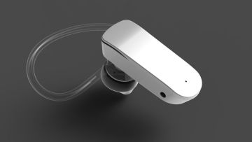 White Black Bluetooth Cordless Phone Earbud Headset Mono For Smartphone