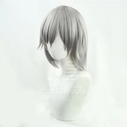Hinano Mori Shibu cosplay wig-Silver gray