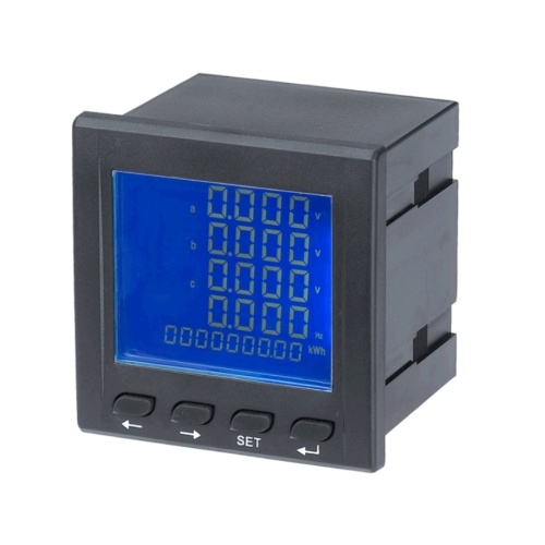 Display three-phase voltage ammeter LCD multifunction