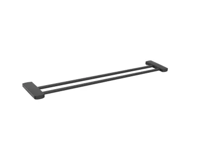 Tiger Matte Black Double Towel Bar