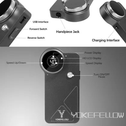 Prompt Sound Portable Nail Master: YOKEFELLOW Brushless Nail Drill 40000rpm Efile Nail Drill