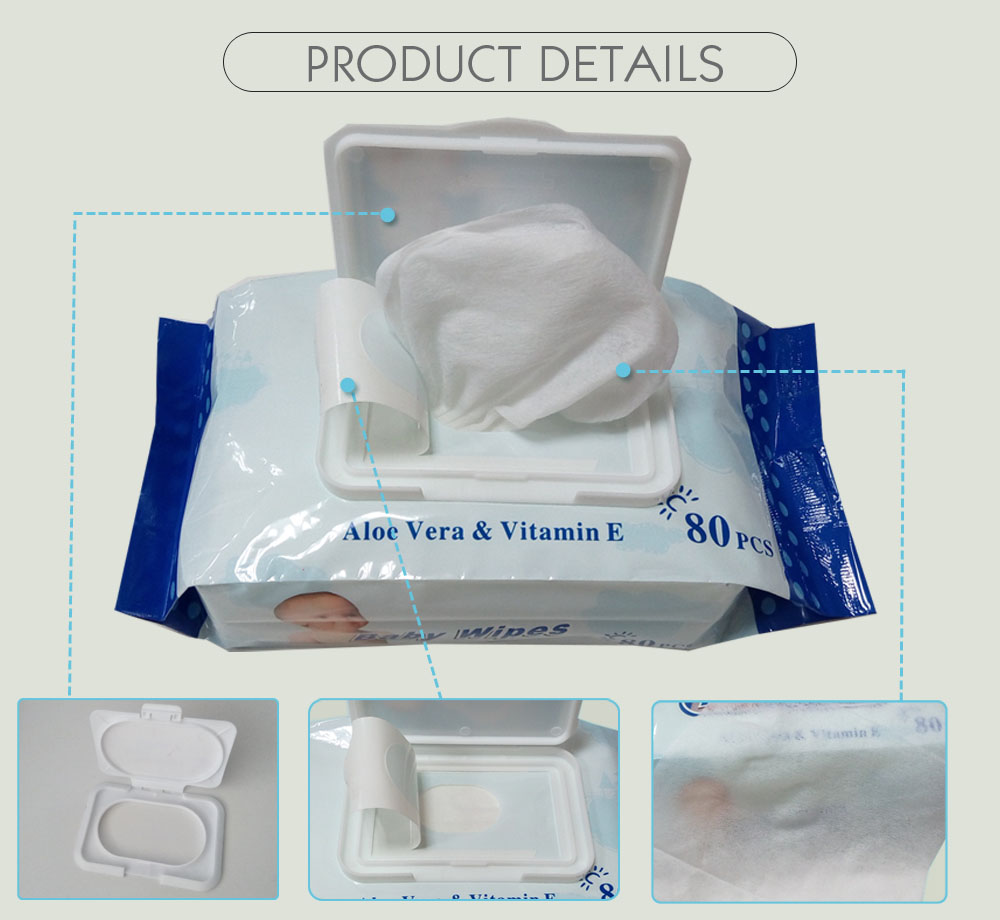 80 pieces wet wipes