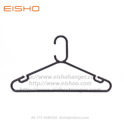 EISHO Havy Duty Tubular Kleiderbügel aus schwarzem Kunststoff
