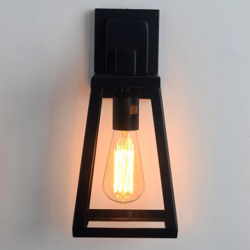 LEDER zwarte buitenwandlamp