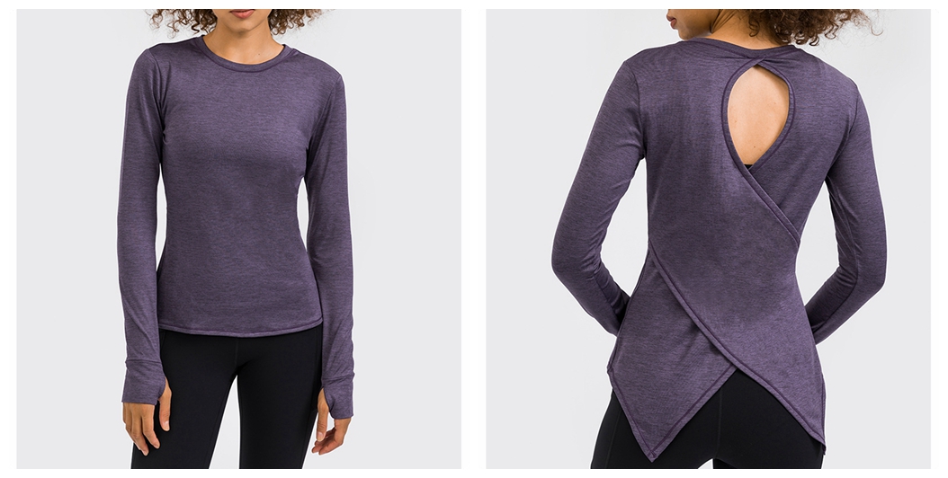 purple yoga top 