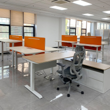 L-Shaped Executive Standing Desk with File Cabinet