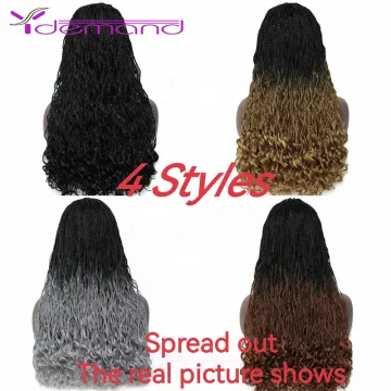 Y Demand Braided Toy Wigs Crochet Curly Wigs For Women Black Synthetic Ombre Blond Hair Braids Wigs Long Wigs Makeup