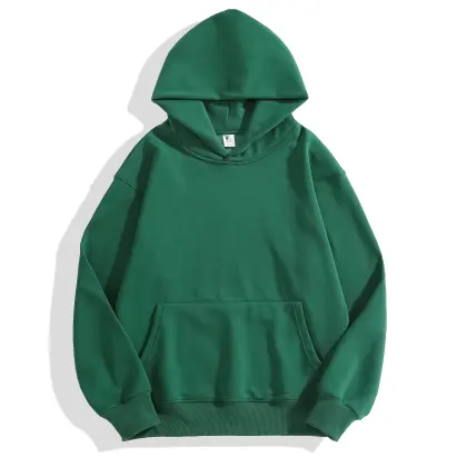 100% Cotton Men's Hoodies: Heavyweight Drop Shoulder Sweatshirts with Custom Logo Pullover