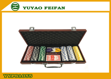 Hot selling leather poker chip case, casino poker chip set