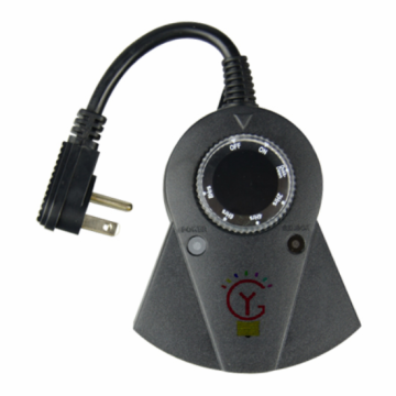 TM-051 Outdoor Mechanical Timer for 3 Prong Outlets - Ideal for Garden and Christmas Light Decoration
