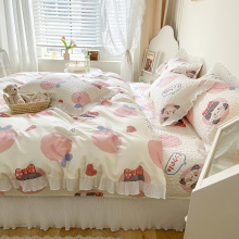 100% Baumwolle gedruckte Quilts Bettbedeckungsabdeckung Set