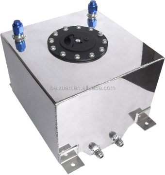 Aluminum Street Drift Strip Racing Fuel Cell Tank: 21L x 21.5W x 25.5H cm with Level Sender and Cap