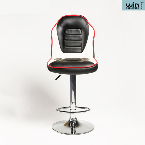 Comfortable Backrest Bar Stool Fashion Design PU Leather Bar Chair Supplier