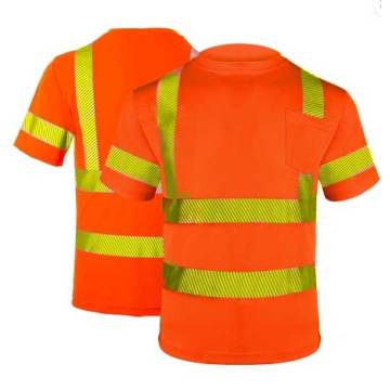 Camicia di sicurezza a manica corta ad alta visibilità
