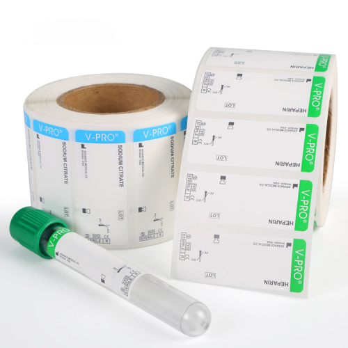 Custom Adhesive Medical blood Collection Tube Labels China Manufacturer