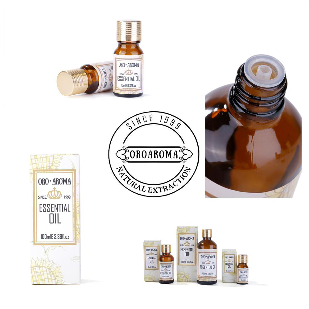 Famous brand oroaroma Lemon Chamomile Patchouli Oregano Castor Camellia Essential Oils Pack For Aromatherapy Spa Bath 10ml*6