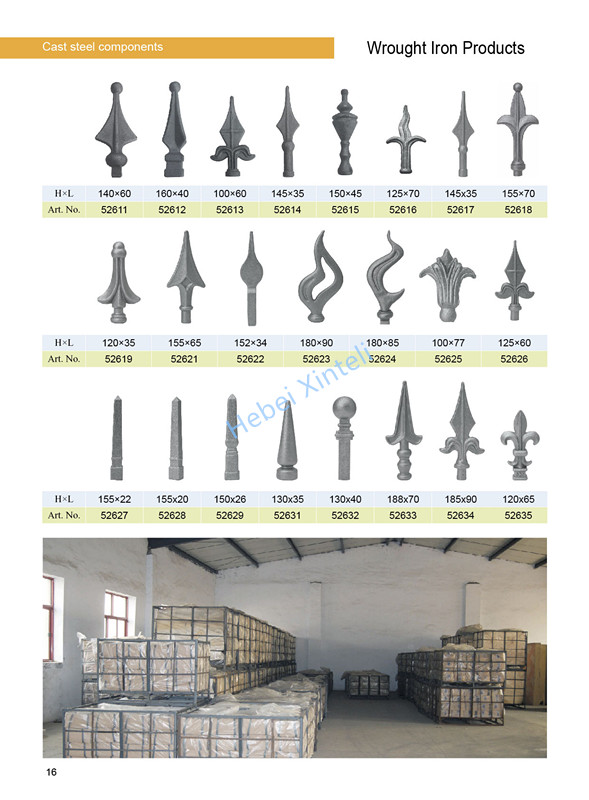 cast steel spears for fence